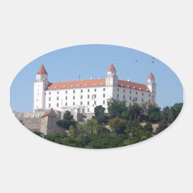 bratislava castle oval sticker (Front)