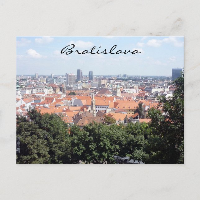 bratislava city green postcard (Front)
