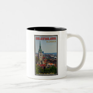 Bratislava Cityscape Two-Tone Coffee Mug