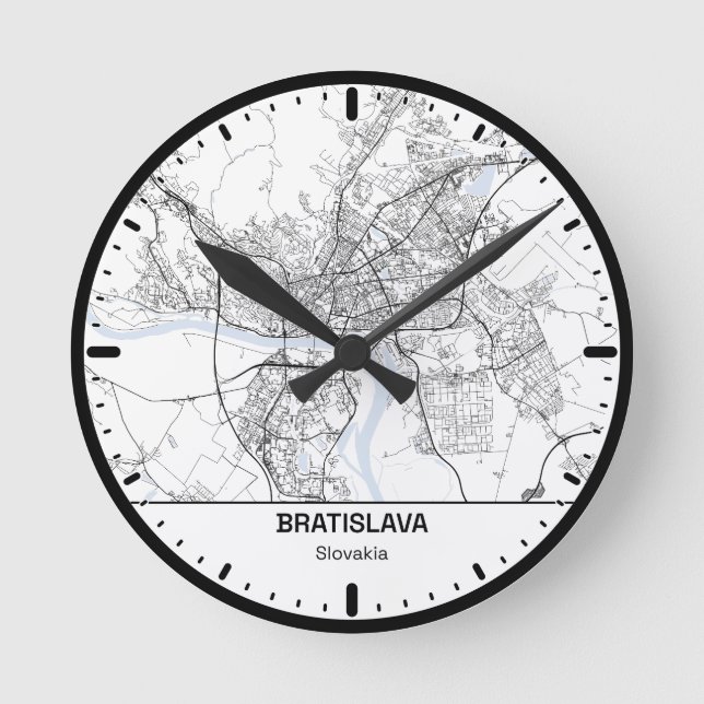 Bratislava Clock City Line Art (Front)