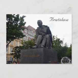 bratislava hviezdoslav statue postcard