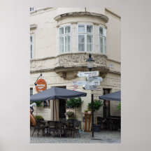 Bratislava Old Town Street Scene with Directional