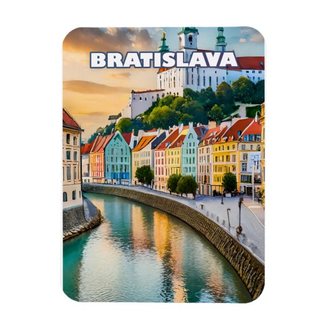 Bratislava, pearl nestled on the banks of the Danu Magnet (Vertical)