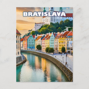 Bratislava, pearl nestled on the banks of the Danu Postcard