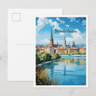 Bratislava Slovakia Art Travel Postcard