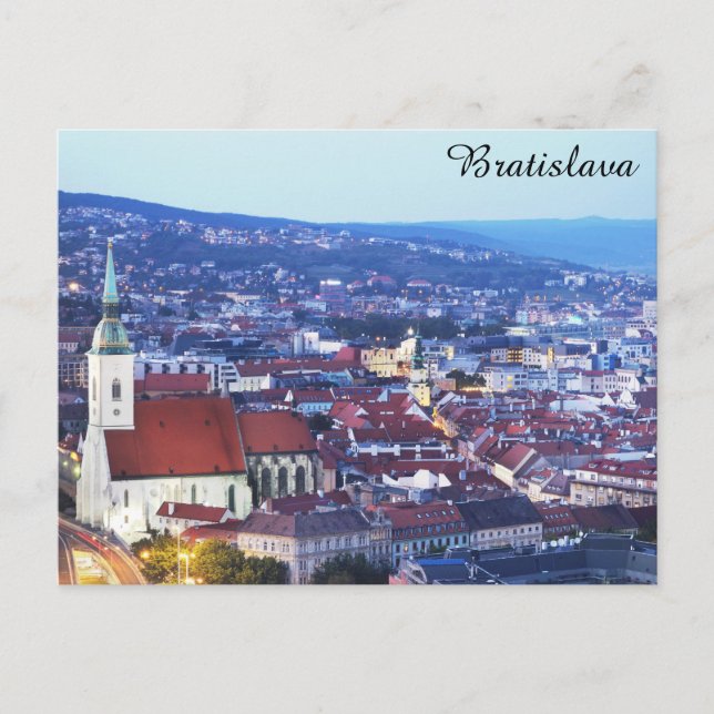 Bratislava Slovakia City Travel Photo Postcard (Front)
