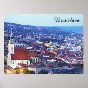 Bratislava Slovakia City Travel Photo Poster