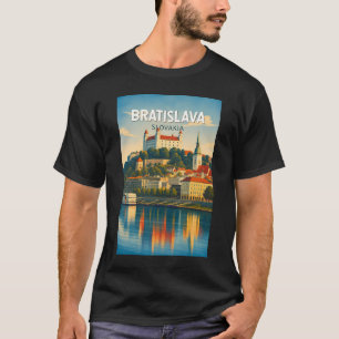 Bratislava Slovakia Illustration Travel Art Retro T-Shirt
