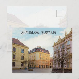 Bratislava Slovakia old town square, Travel Photo Postcard