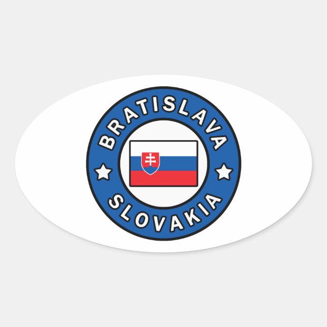Bratislava Slovakia Oval Sticker (Front)