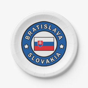 Bratislava Slovakia Paper Plate