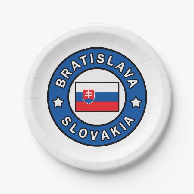 Bratislava Slovakia Paper Plate (Front)