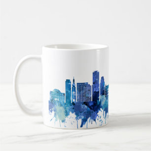 Bratislava Slovakia Skyline Blue Coffee Mug
