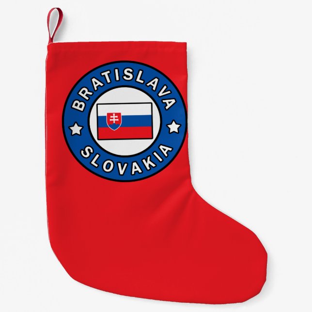 Bratislava Slovakia Small Christmas Stocking (Front)