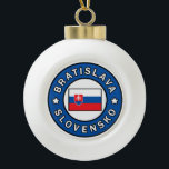 Bratislava Slovensko Ceramic Ball Christmas Ornament<br><div class="desc">Bratislava Slovensko</div>