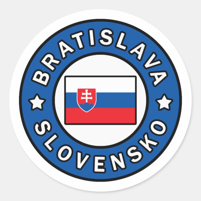 Bratislava Slovensko Classic Round Sticker (Front)