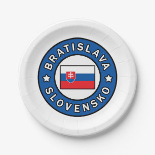 Bratislava Slovensko Paper Plate