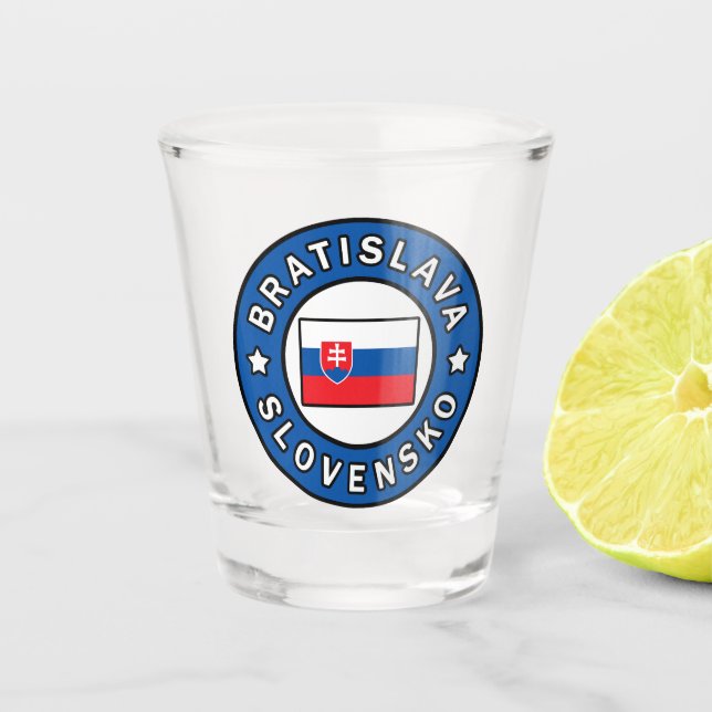 Bratislava Slovensko Shot Glass (Front)