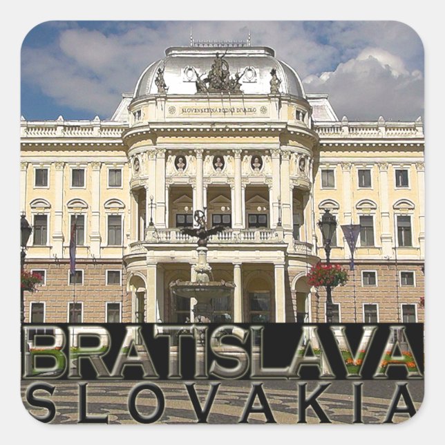 Bratislava Square Sticker (Front)