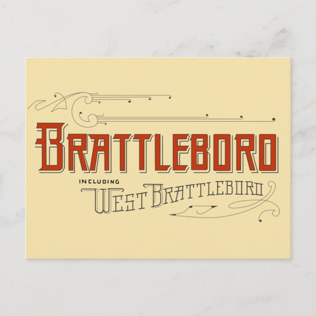 Brattleboro, Including West Brattleboro Postcard (Front)