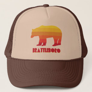 Brattleboro Vermont Rainbow Bear Trucker Hat