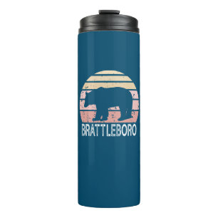 Brattleboro Vermont Retro Bear Thermal Tumbler