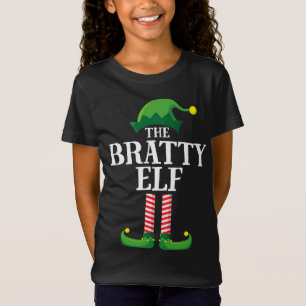 Bratty Elf Matching Family Christmas Party T-Shirt