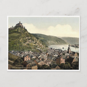 Braubach and Marksburg, the Rhine, Germany rare Ph Postcard