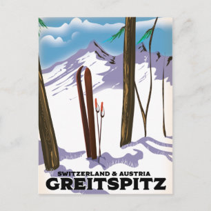 Brauneck Bavaria, Germany Ski poster Postcard