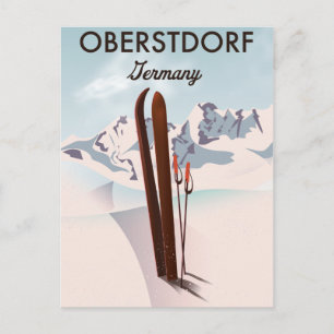 Brauneck Bavaria, Germany Ski poster Postcard