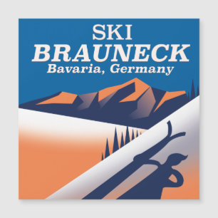 Brauneck Bavaria, vintage ski poster.