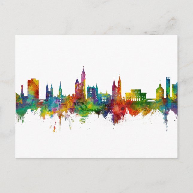 Braunschweig Germany Skyline Postcard (Front)