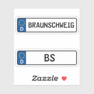 Braunschweig kennzeichen, German Car License Plate
