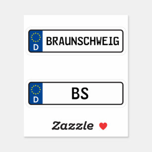 Braunschweig kennzeichen, German Car License Plate