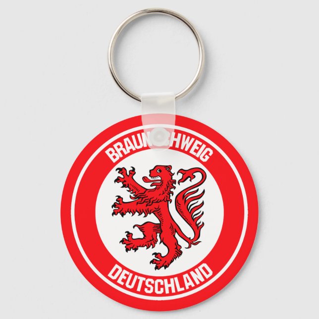 Braunschweig Round Emblem Key Ring (Front)