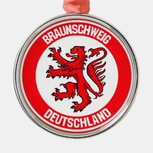 Braunschweig Round Emblem Metal Tree Decoration