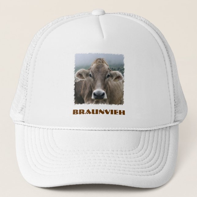 Braunvieh or Swiss Brown cow hat (Front)