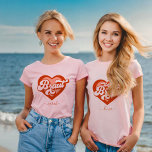 Braut Und Team Braut Bachelorette Retro Herz T-Shirt<br><div class="desc">Braut Und Team Braut Bachelorette Retro Herz T-Shirt
Bride T-Shirt Bachelorette Retro Bride Tee
Vintage Bride To Be Bride's Maid BrideTribe</div>