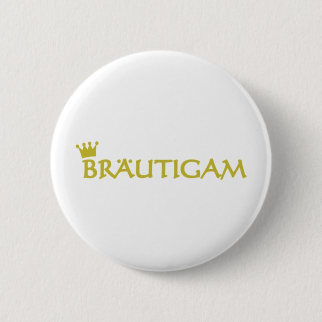 Bräutigam icon 6 cm round badge (Front)