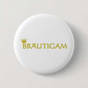 Bräutigam icon 6 cm round badge