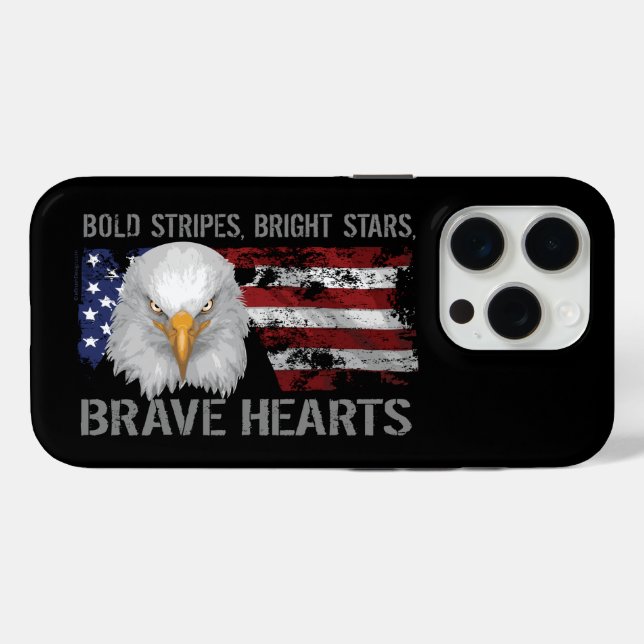 Brave American Hearts Case-Mate iPhone Case (Back (Horizontal))