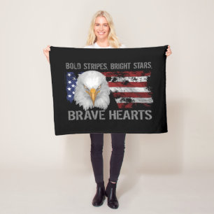Brave American Hearts Fleece Blanket