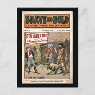 Brave and Bold Serial Western Comic Book- 1906 Postcard