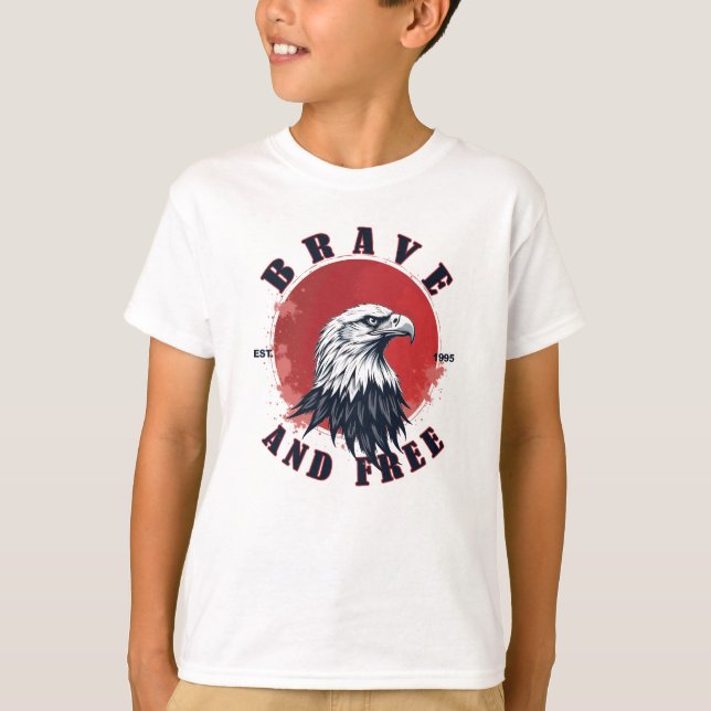 Brave and Free Eagle T-Shirt (Front)