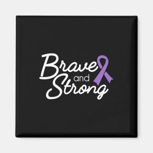 Brave And Strong Heimerheimer's And Epilepsy Warri Magnet