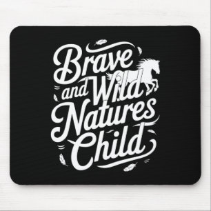 Brave And Wild Natures Child Equestrians & Hor Mouse Mat
