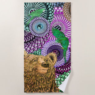 Brave Bear Beach Towel