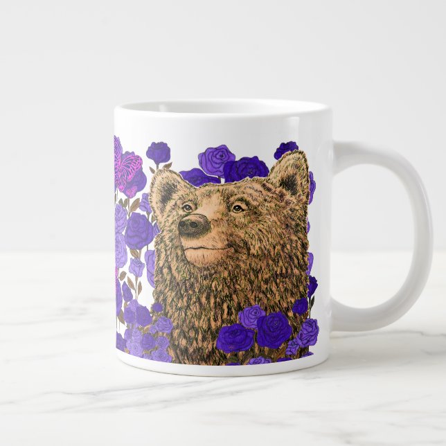 Brave Bear Large Coffee Mug (Right)