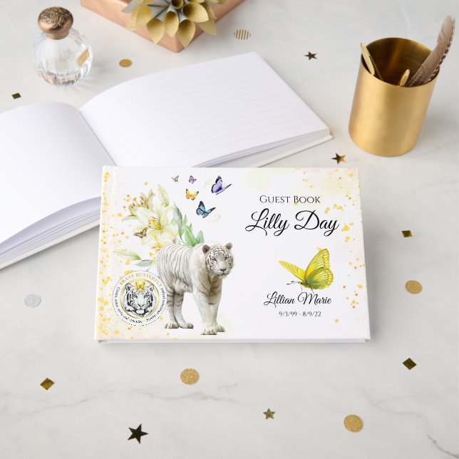 Brave Butterfly Project Personalise Photo Message Guest Book (Front Open)