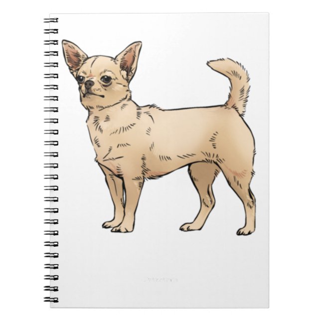 Brave Chihuahua Blue Notebook (Front)
